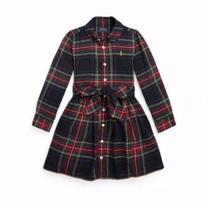Polo by Ralph Lauren Plaid Kids Dress - Red, Green, Blue